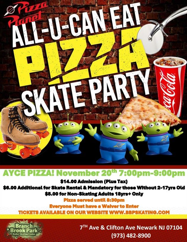 AYCE Pizza Toy Story Skate Party