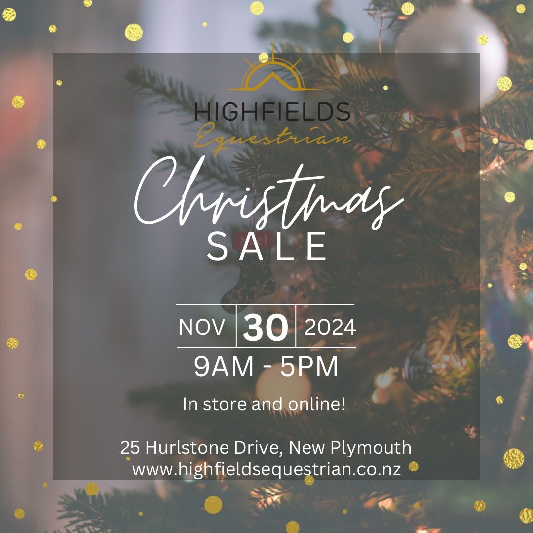 Highfields Equestrian Christmas Sale and BBQ