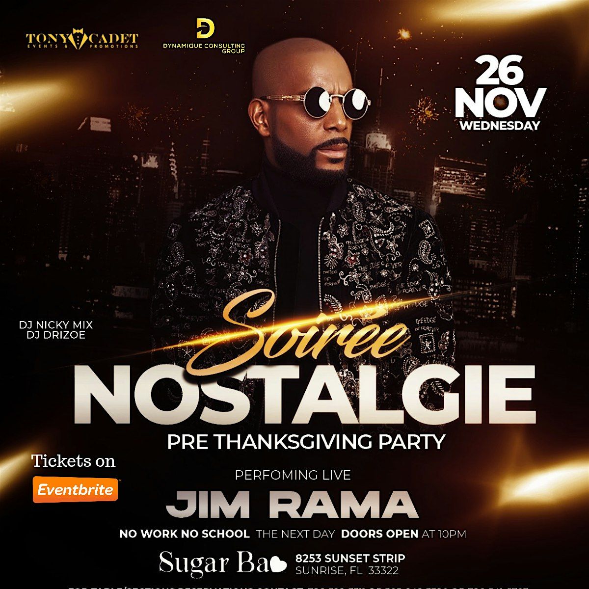 SOIR\u00c9E NOSTALGIE feat. Jim Rama @Sugar Bae (Pre Thanksgiving edition)