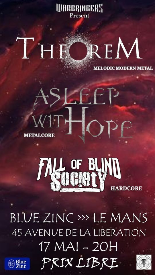 METAL NIGHT VI WITH \/\/ THEOREM + ASLEEP WITH HOPE + FALL OF BLIND SOCIETY