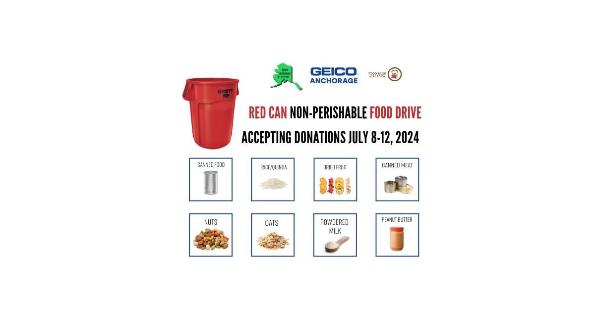 Red Bin Food Drive GEICO Anchorage (Alaska Food Bank)