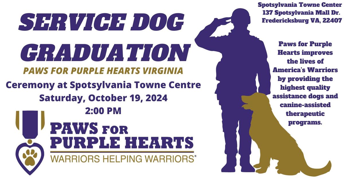 Paws for Purple Hearts Service Dog Graduation