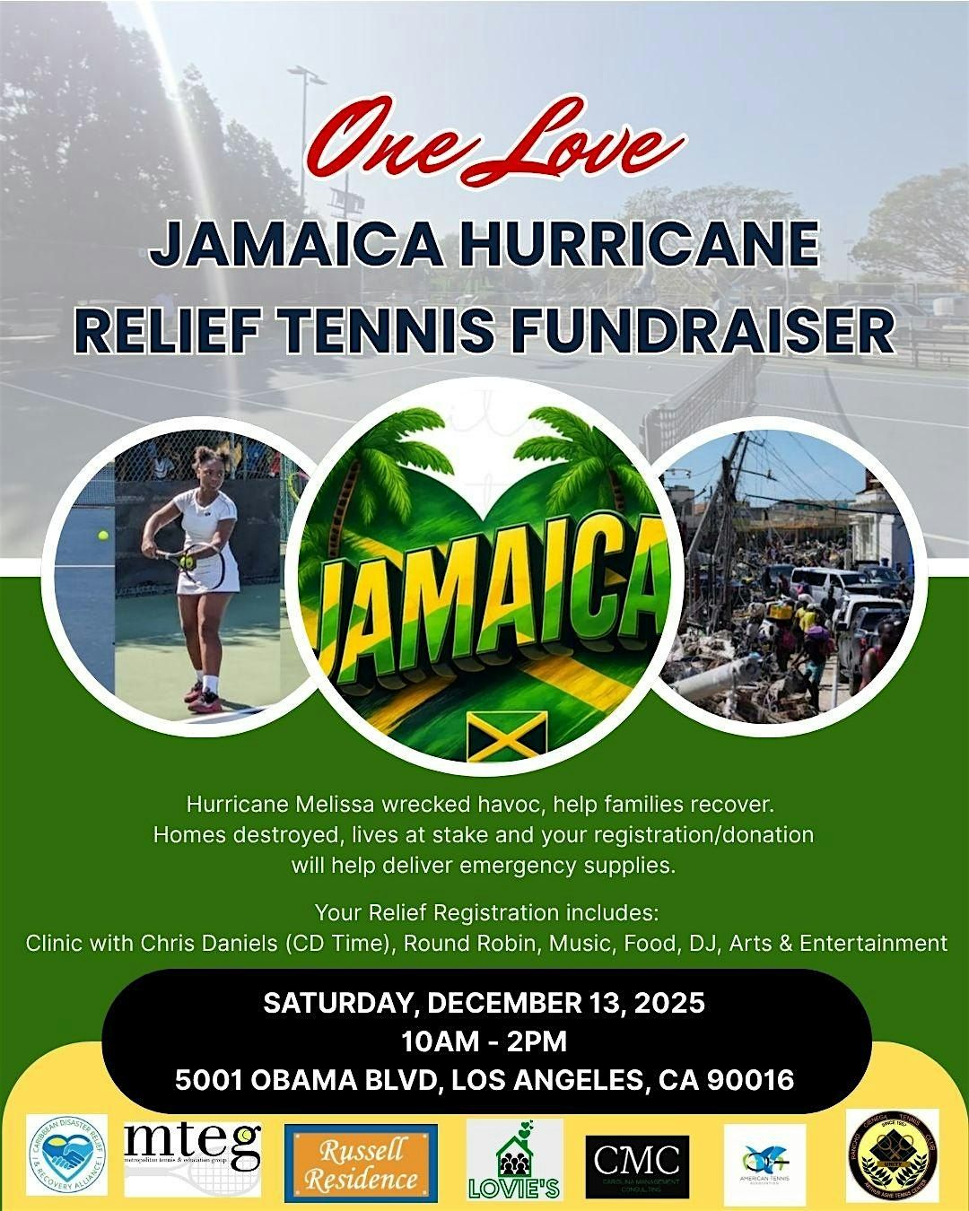 One Love Jamaica Hurricane Relief Tennis Fundraiser