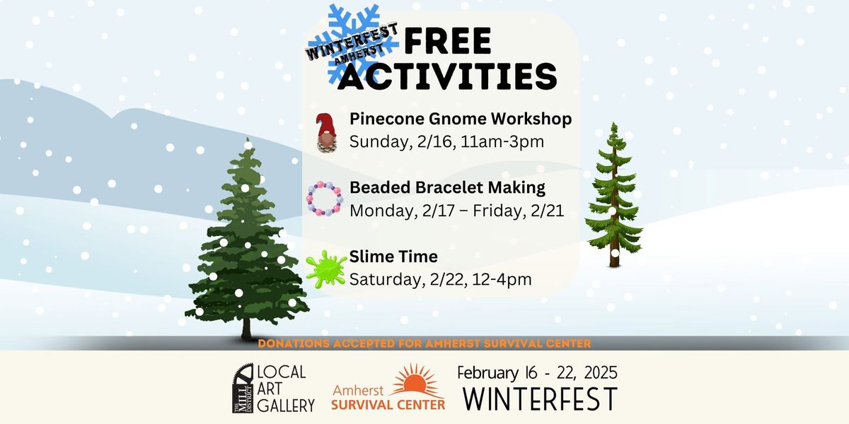 Winterfest Activities: Make Pinecone Gnomes, Bracelets, and Slime!