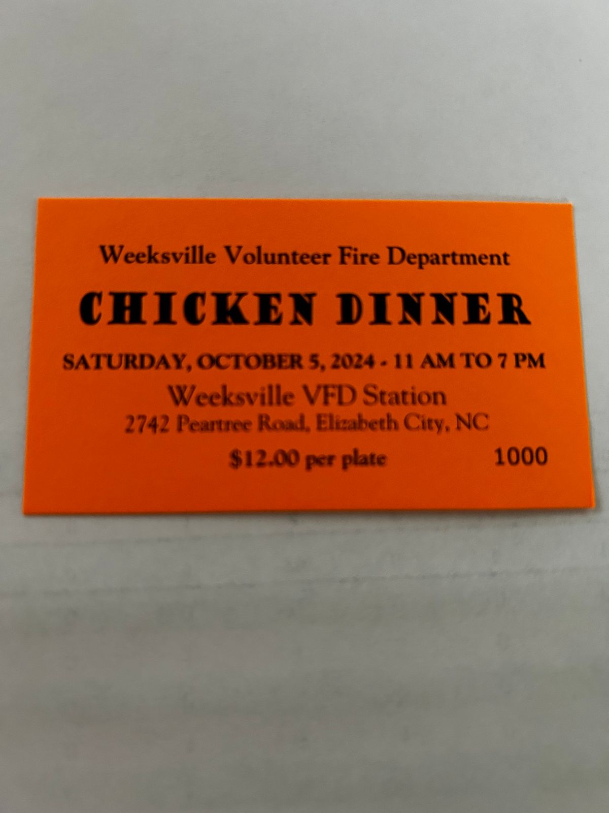 BBQ Chicken Dinner Fundraiser