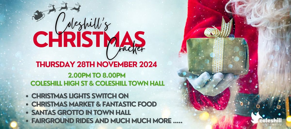 Coleshill Christmas Cracker - Late Night Shopping Market & Christmas Lights Switch On