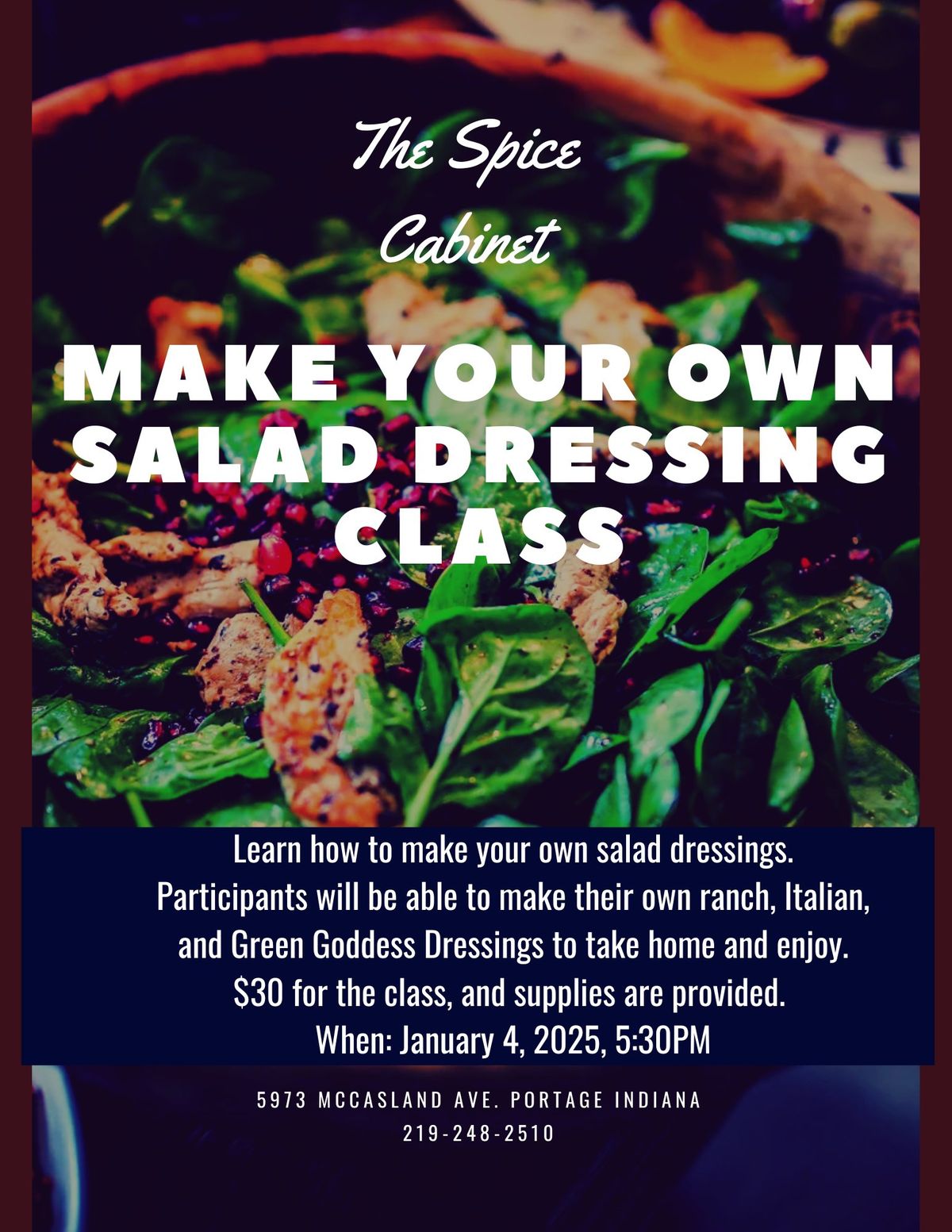 Homemade Salad Dressing Class