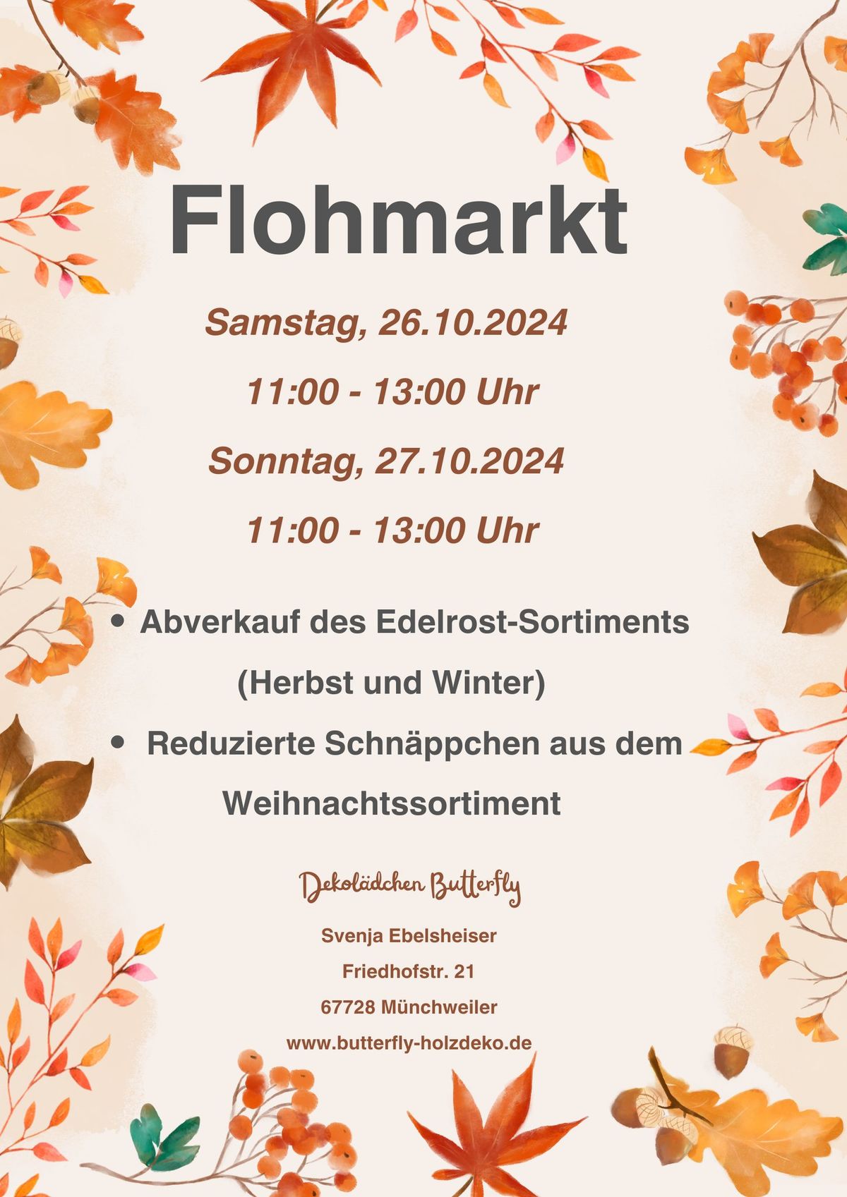 Flohmarkt und Herbstausstellung