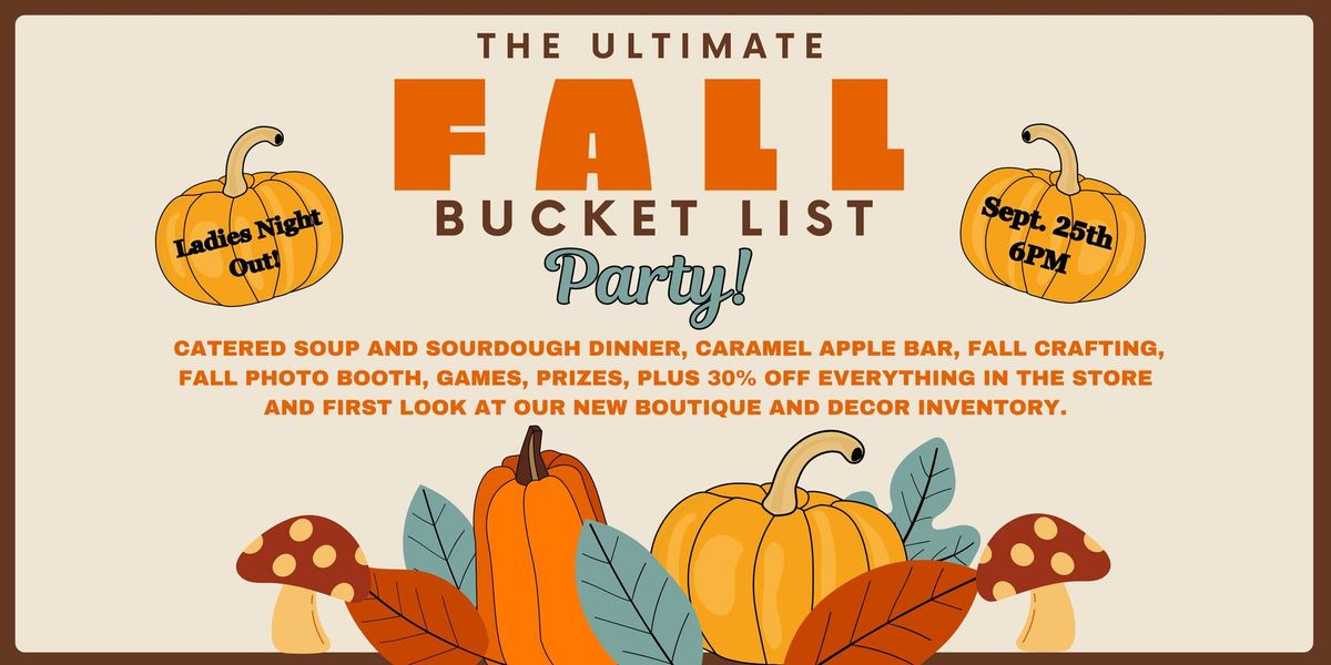 Fall Bucket List Party!