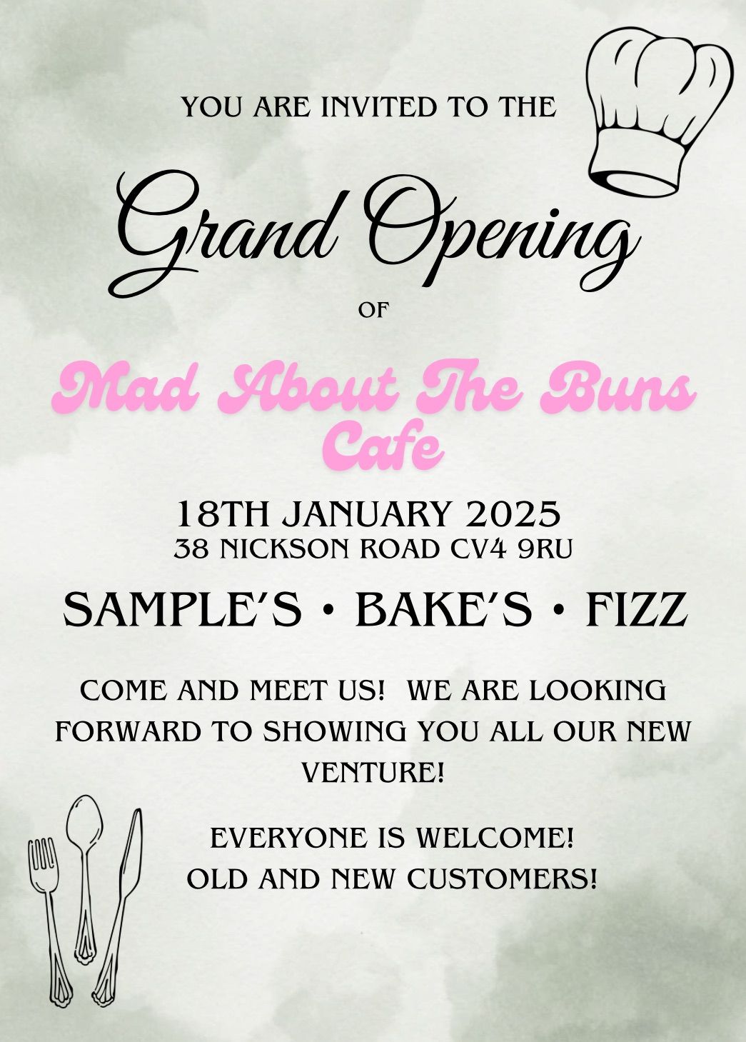 Grand Opening Of Mad About The Buns 