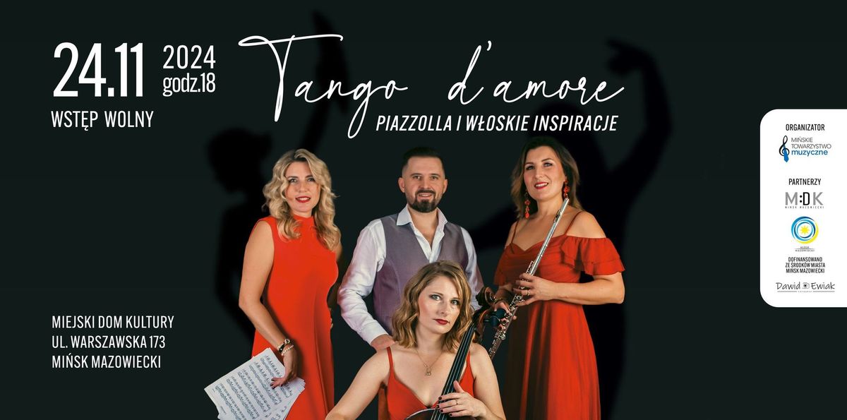 Koncert Tango d'Amore Piazzolla i w\u0142oskie inspiracje