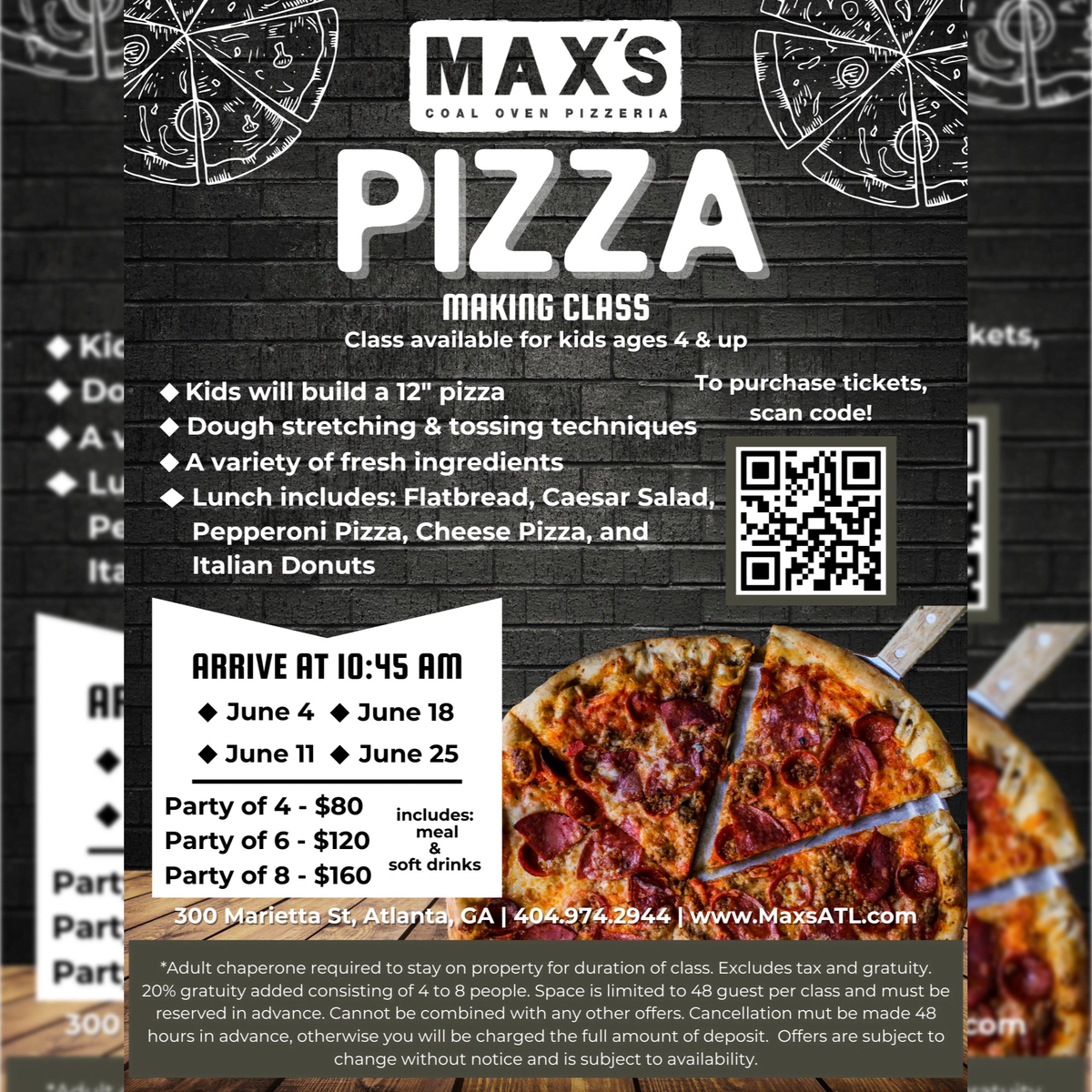 Max's pizza making class