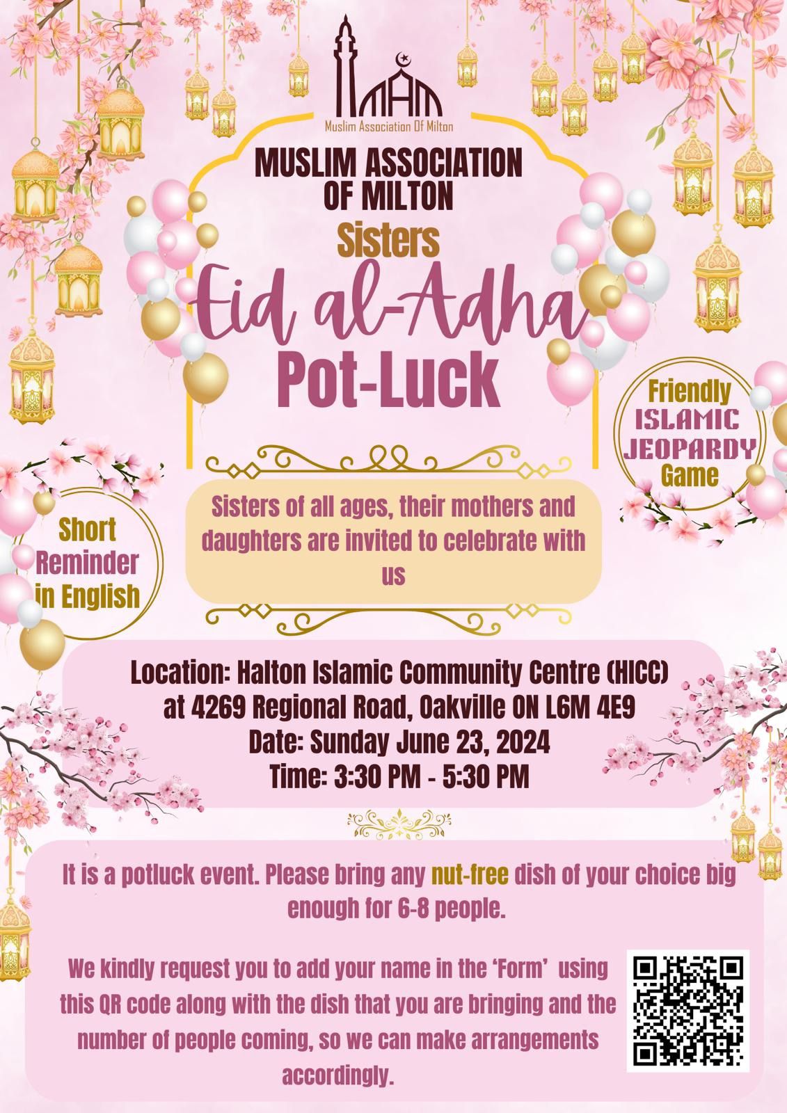 Sisters Only Eid Al Adha Potluck