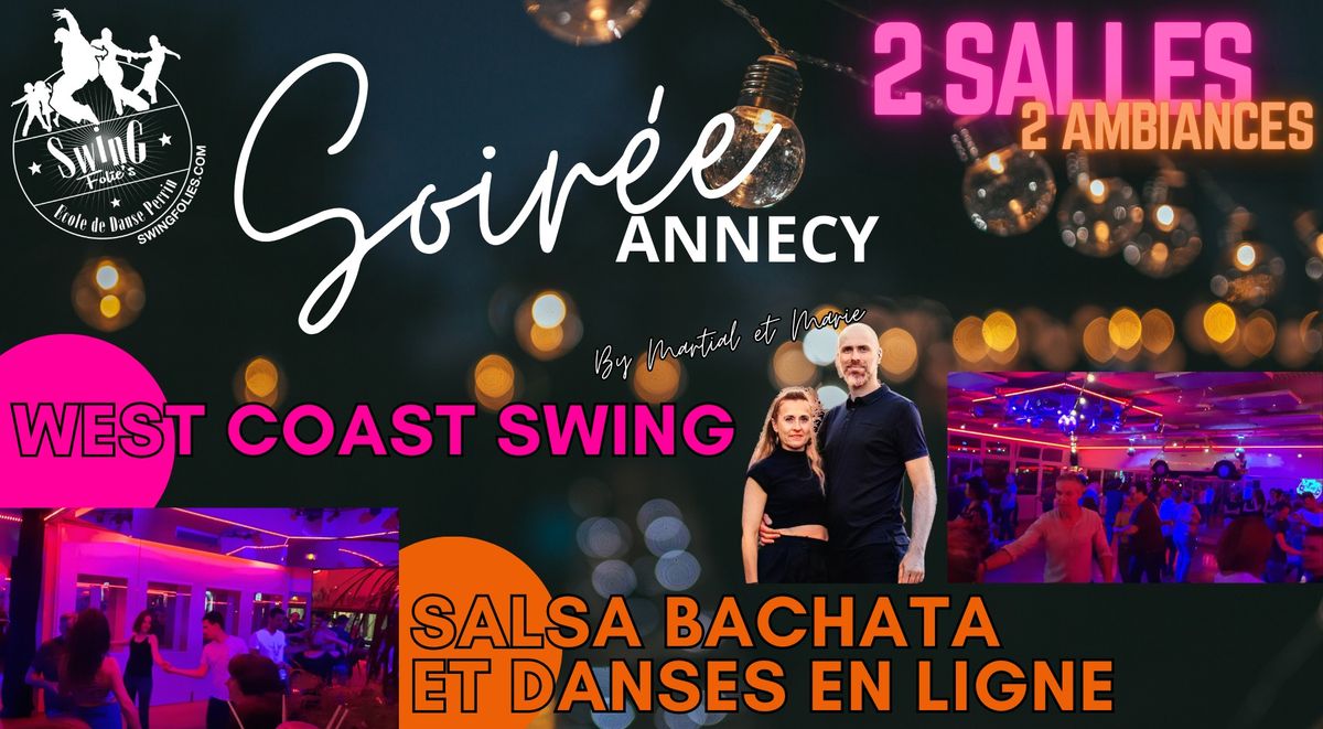 Soir\u00e9e West Coast Swing et Salsa Bachata - Danses en Ligne