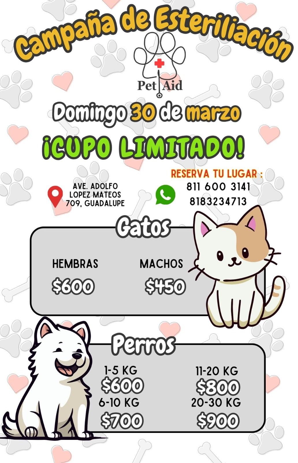 Campa\u00f1a de esterilizaci\u00f3n 1 2025