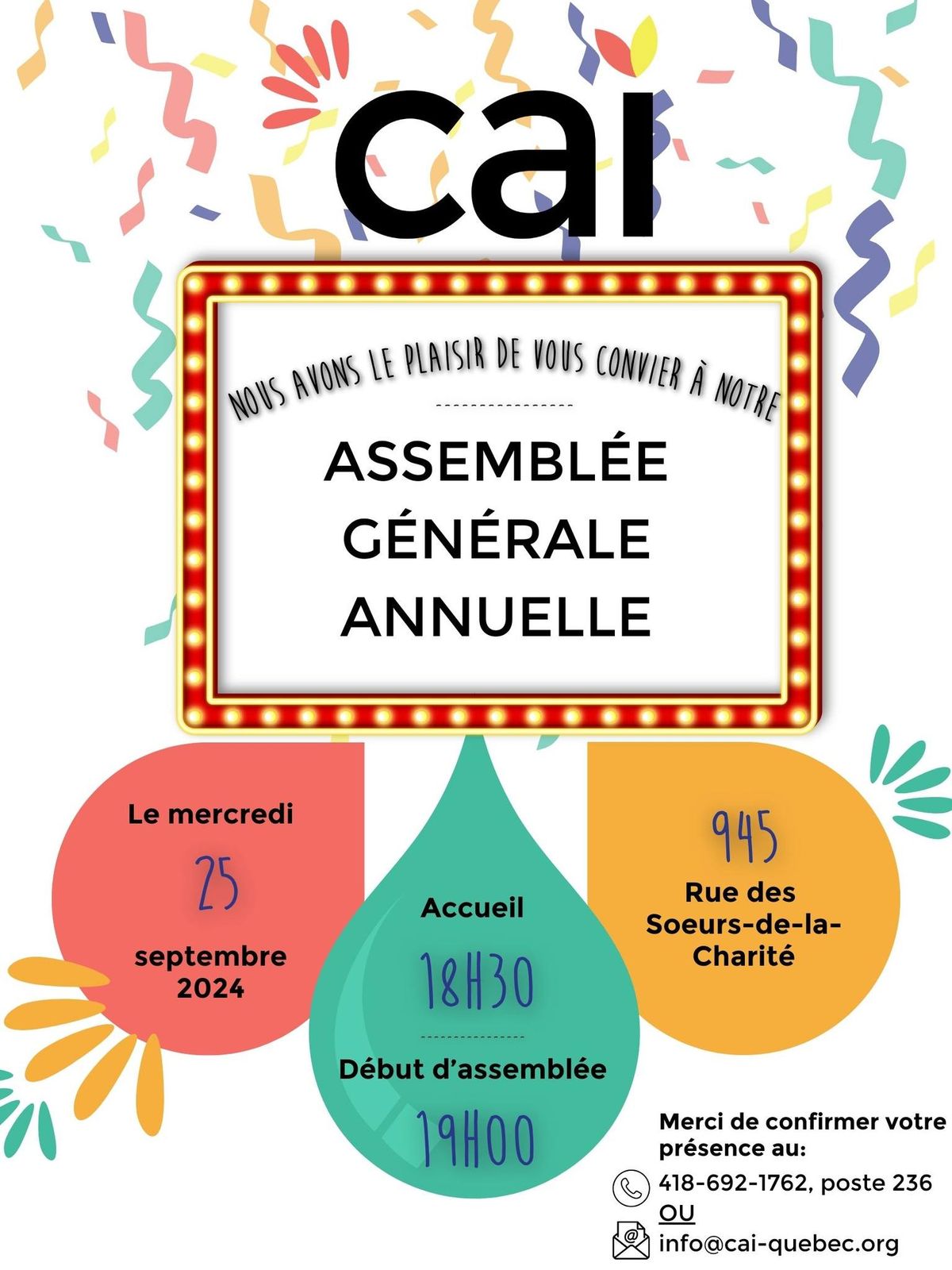 Assembl\u00e9e g\u00e9n\u00e9rale annuelle AGA du CAI