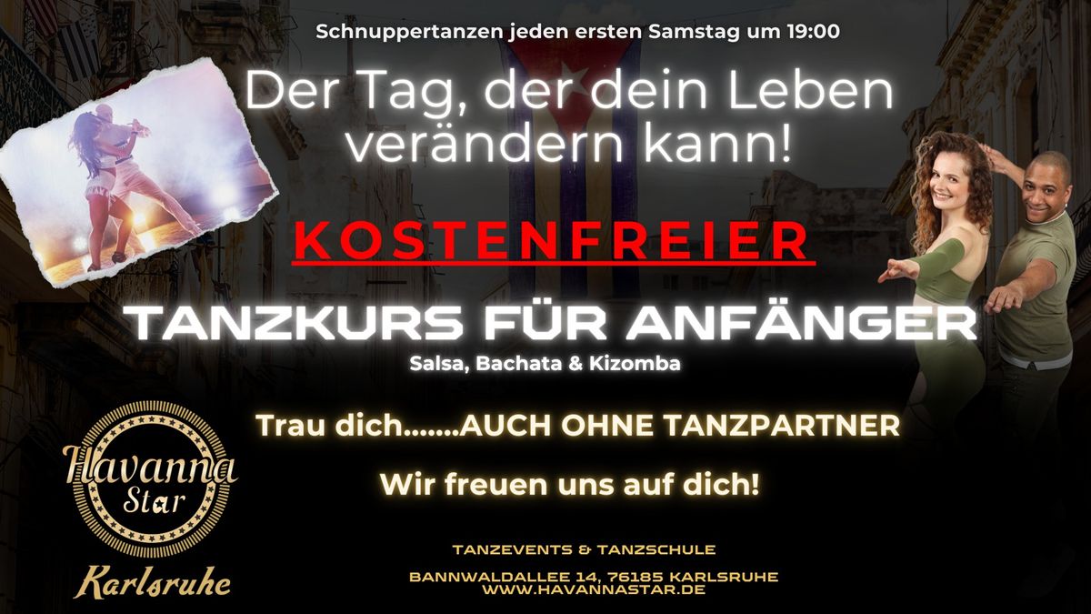 \ud83d\udc95Kostenloser\ud83d\udc95Tanzkurs f\u00fcr Anf\u00e4nger zum schnuppern- auch ohne Tanzpartner-Salsa,Bachata,Kizomba