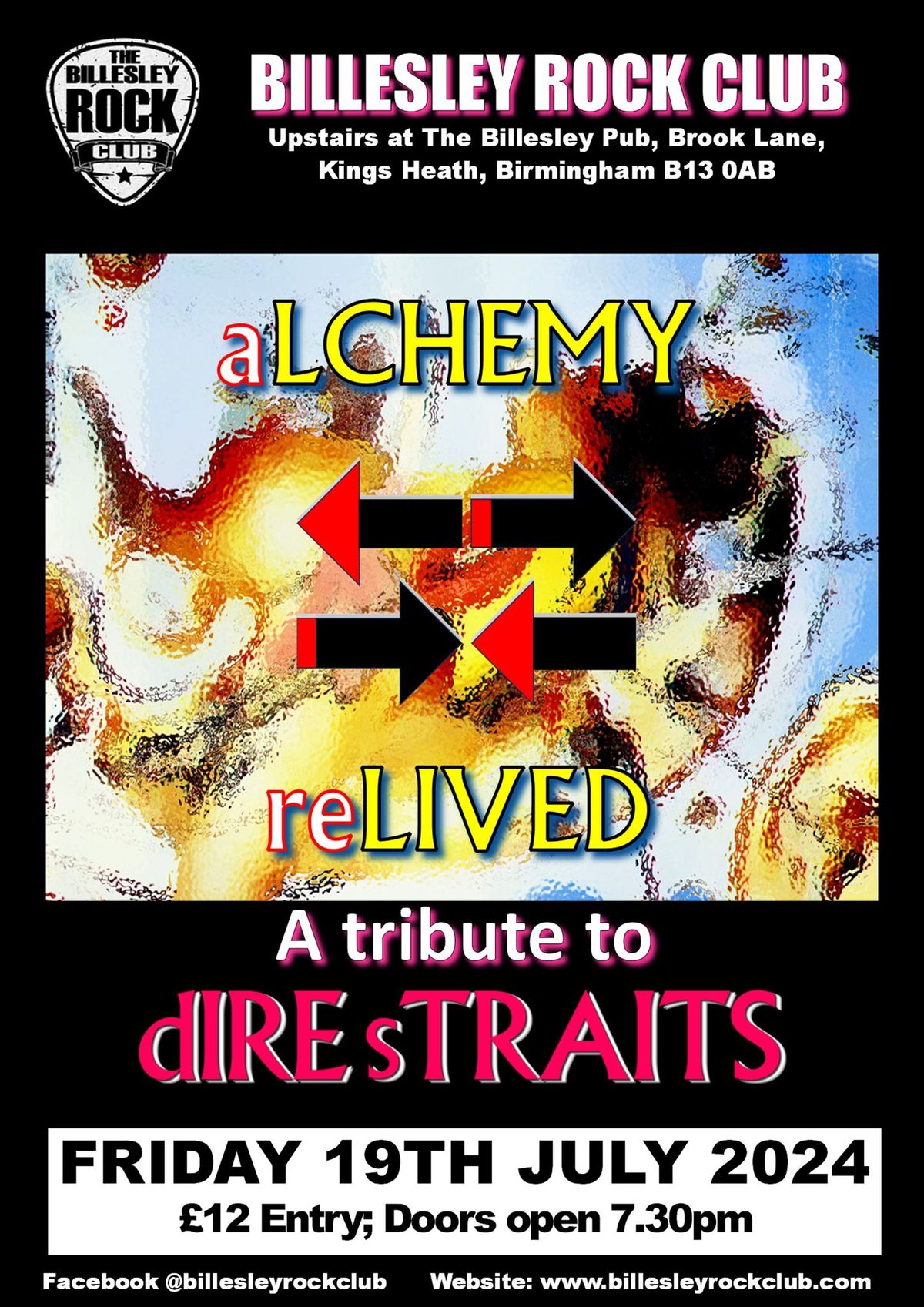 Alchemy Relived - Dire Straits tribute live at Billesley Rock Club - \u00a312 OTD