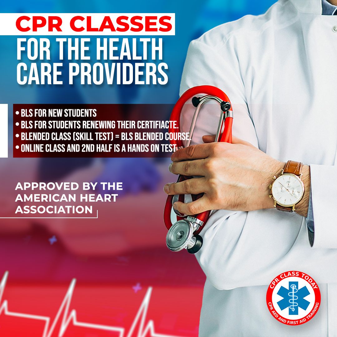 Basic Life Support (BLS) Classes Certified by AHA - Classes almost everyday.