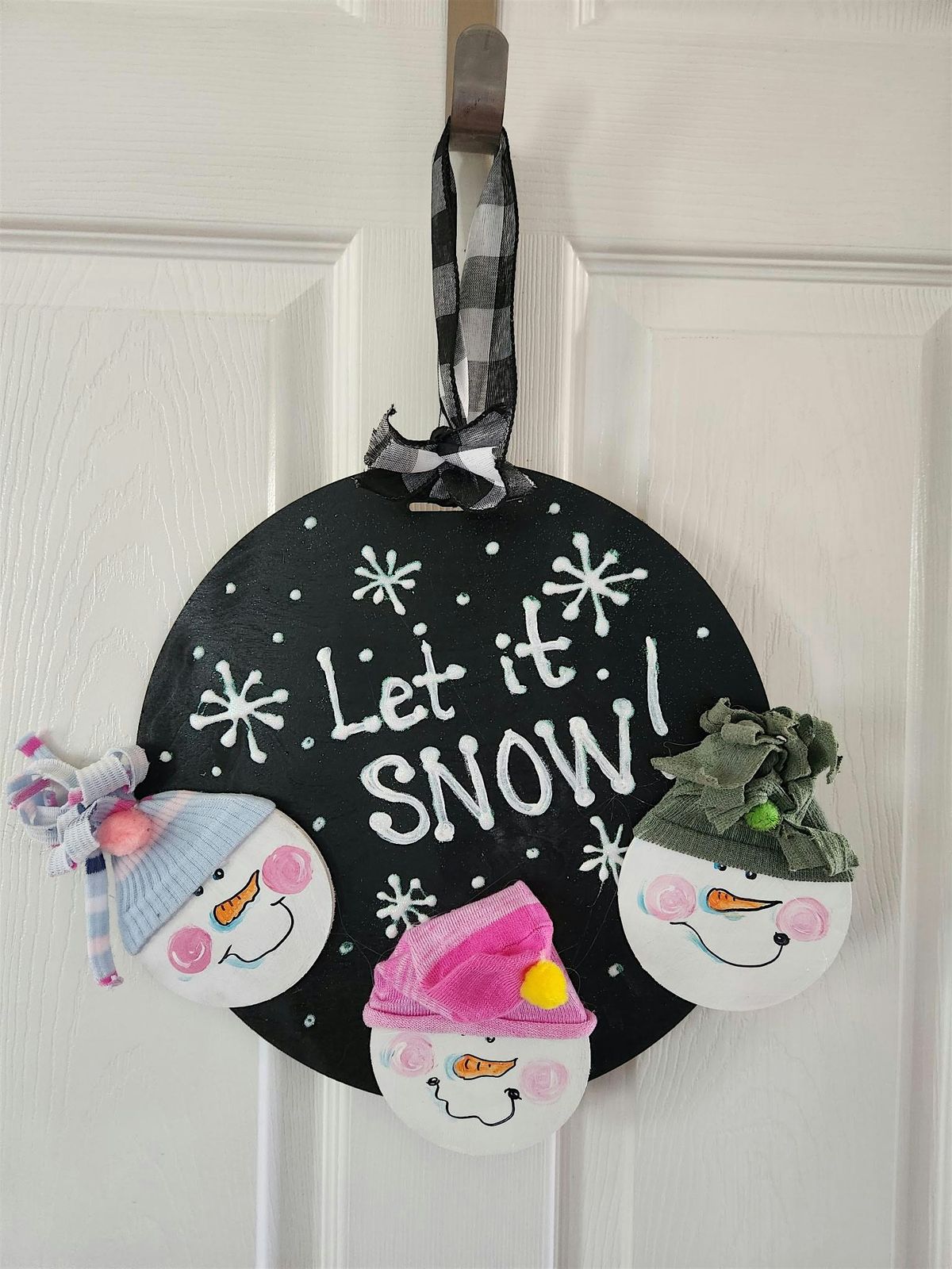 Sip and Paint with Marcia: Let It Snow Wooden Hanger