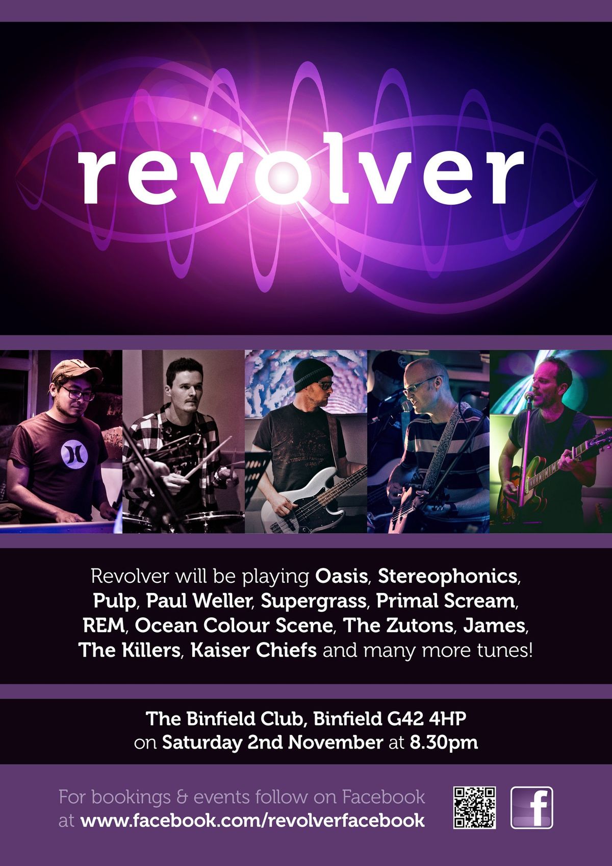 Revolver Gig at The Binfield Club - 8.30pm