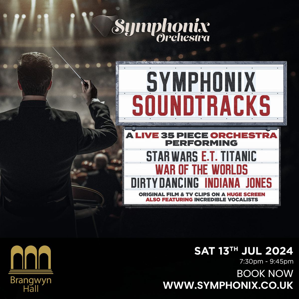 Symphonix Orchestra presents Symphonix Soundtracks at Brangwyn Hall, Swansea.