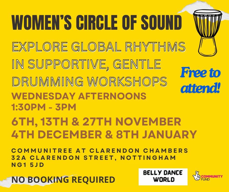 Women's Circle of Sound (Free) - Explore global rhythms in supportive, gentle drumming workshops 