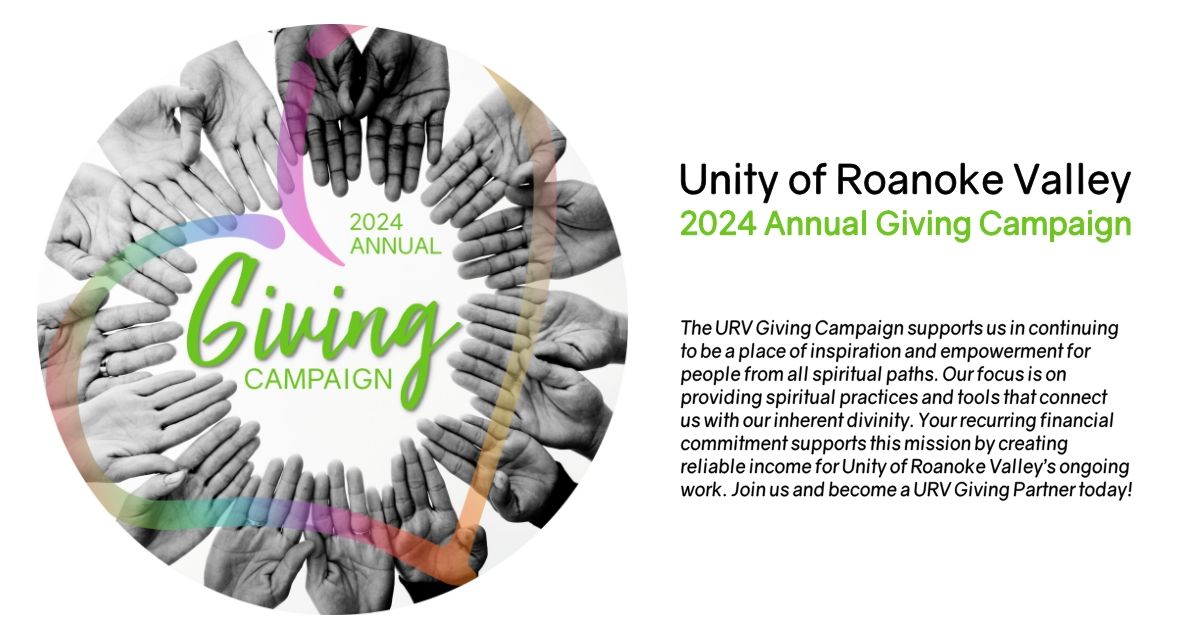 Unity of Roanoke Valley 2024 Annual Giving Campaign