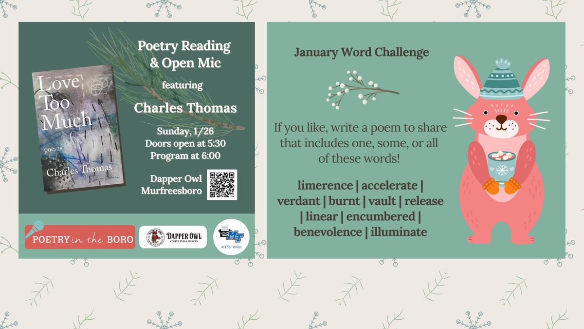 Poetry Reading & Open Mic featuring Charles Thomas