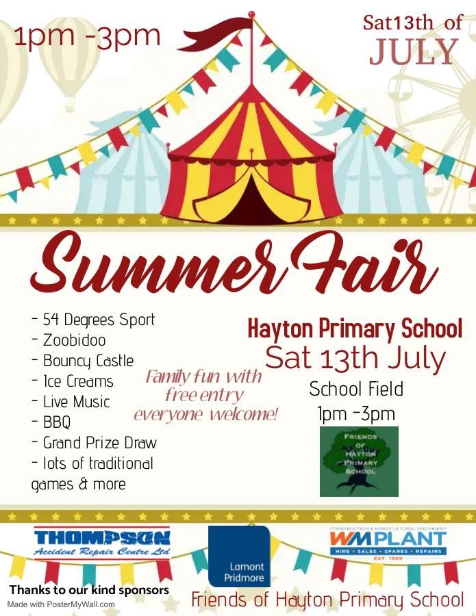 Hayton Primary Summer Fair 