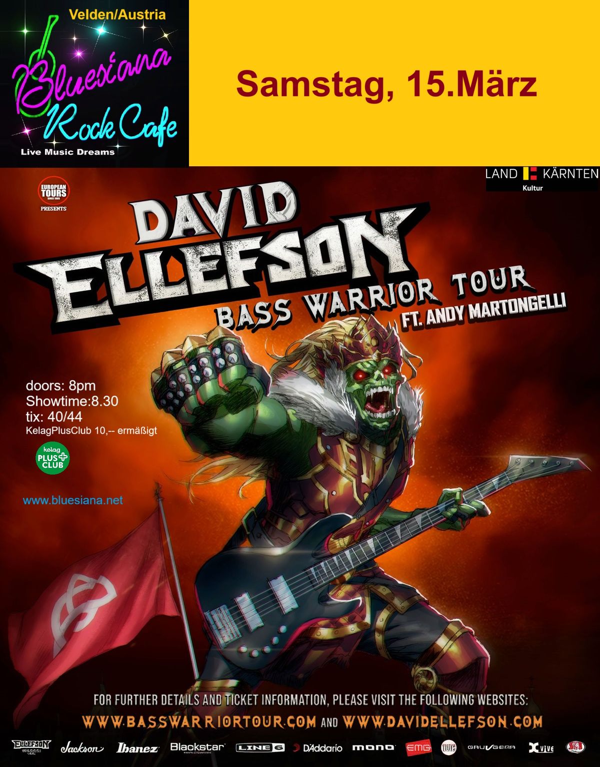 DAVID ELLEFSON  "Bass Warrior Tour"