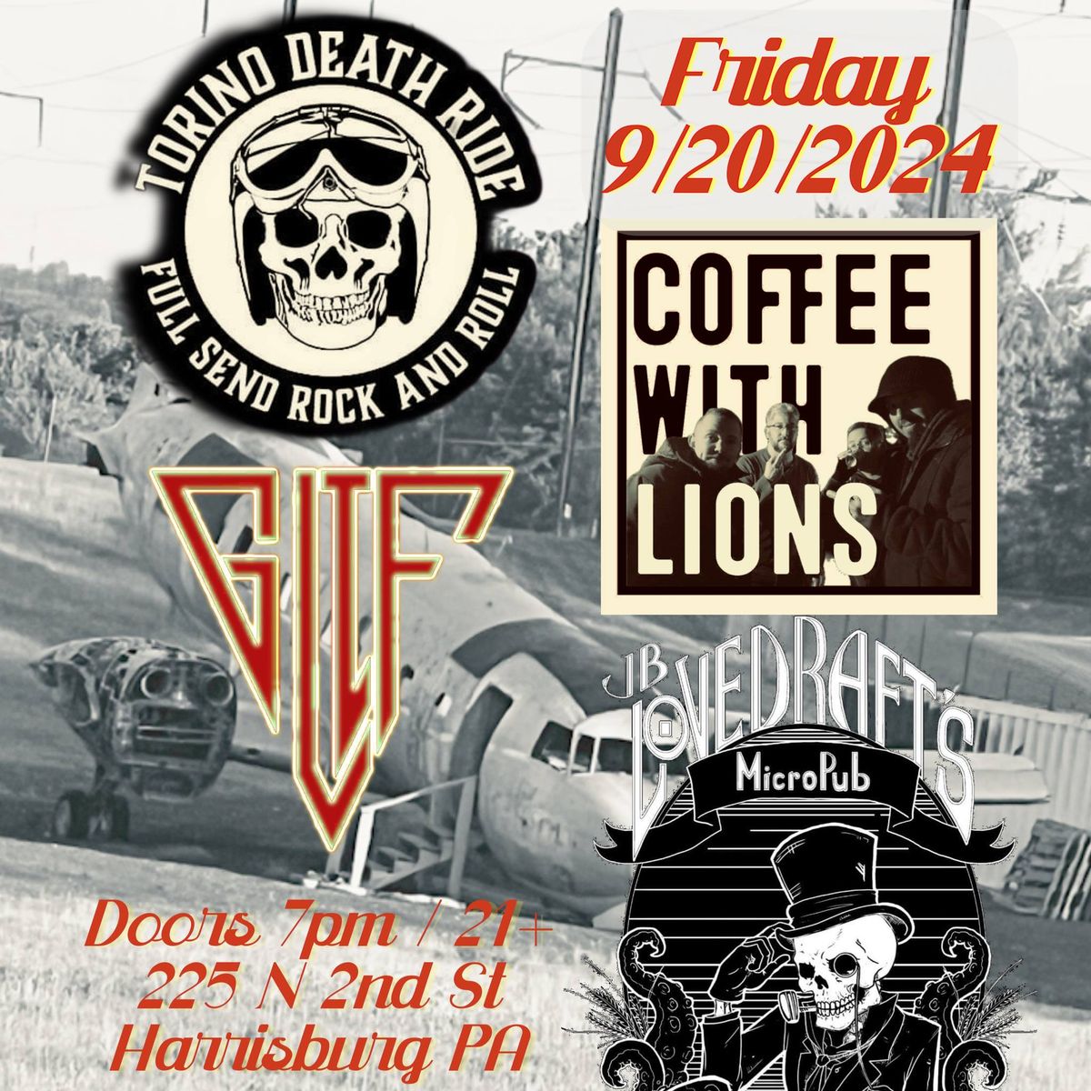 Coffee with Lions, Glif, and Torino Death Ride @JB Lovedraft's