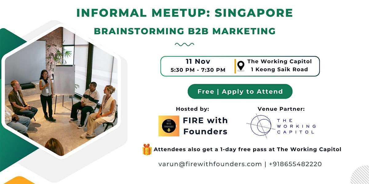 Informal Meetup - Singapore: Brainstorming B2B Marketing