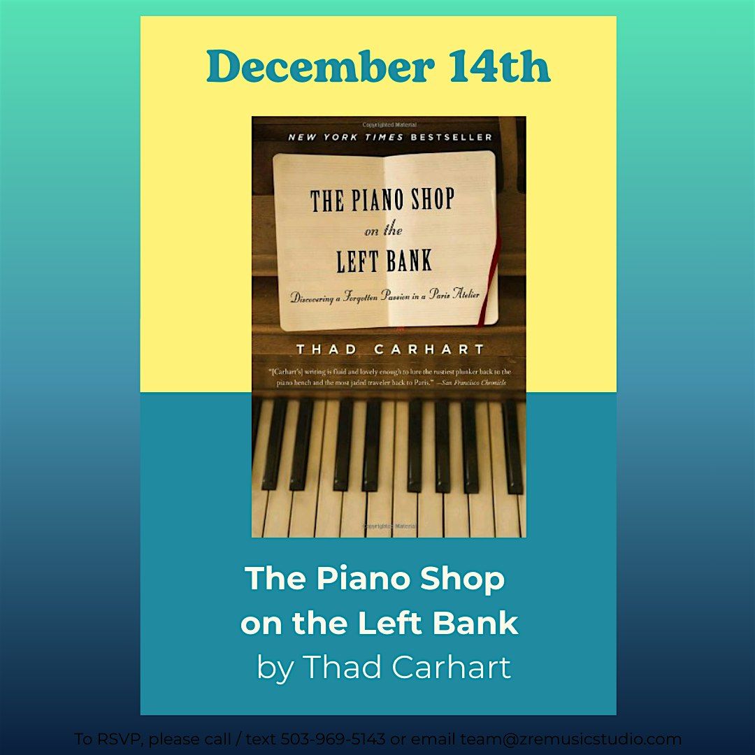 ZRE Music Studio Book Club \u2014 December Meeting