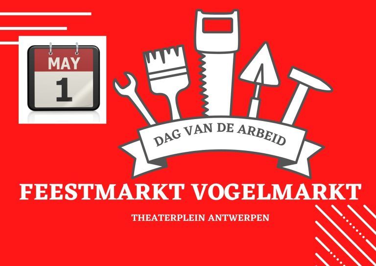 1 mei feestmarkt Antwerpen 