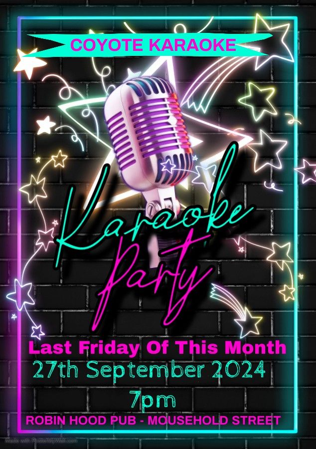 Karaoke Night - Friday Night Returns on 27th September