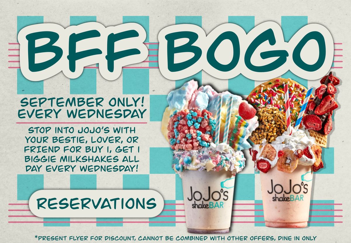 BFF BOGO at JoJo's shakeBAR Detroit!