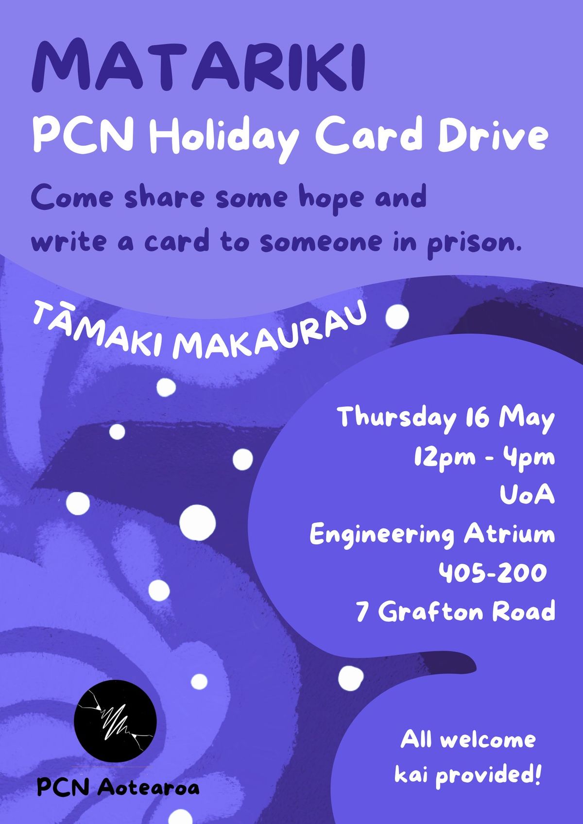 Matariki PCN Holiday Card Drive: T\u0101maki Makaurau