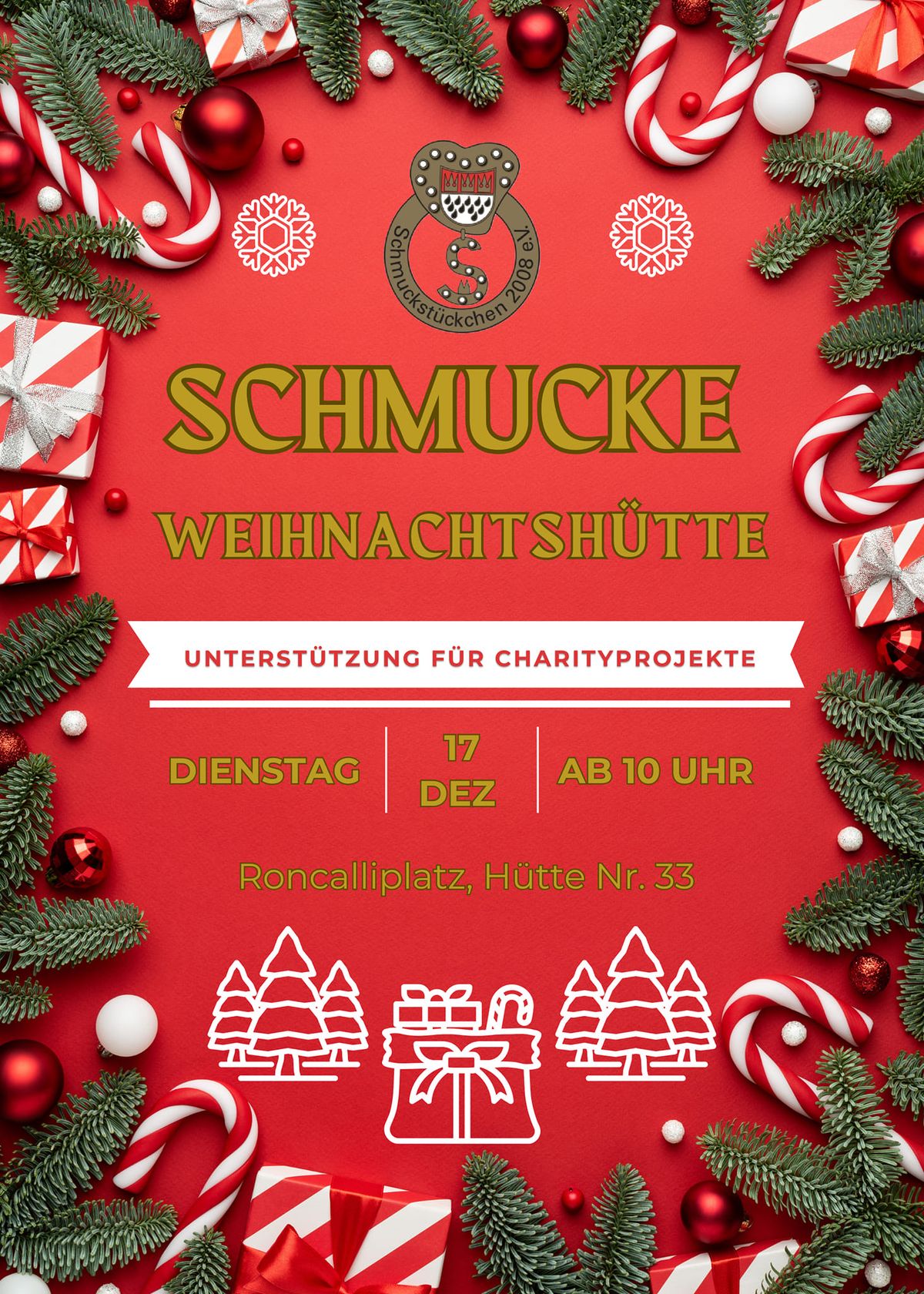 Schmucke Weihnachtsh\u00fctte