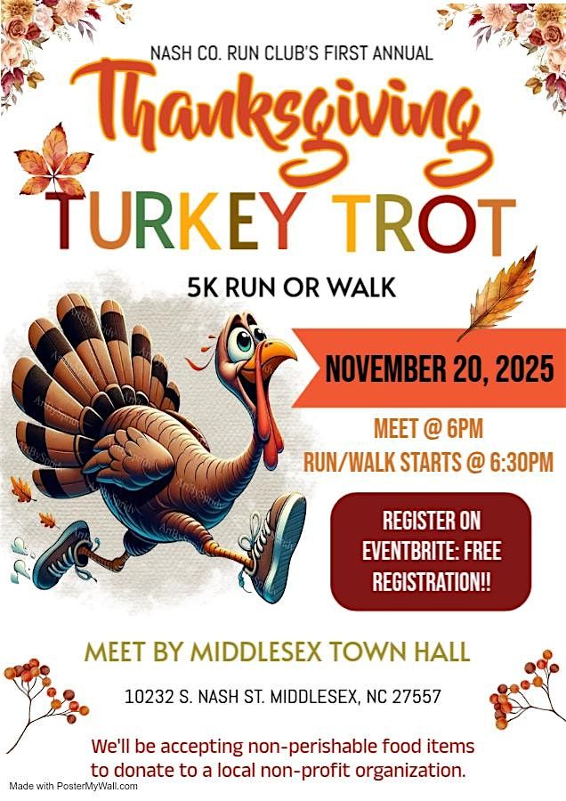 Nash Co. Run Club\u2019s First Annual Turkey Trot