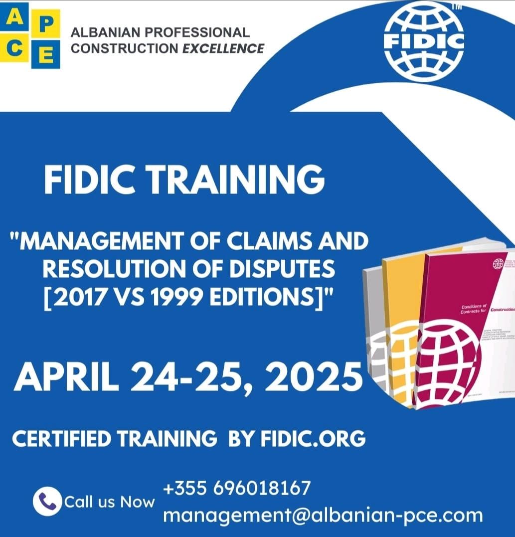 Certified FIDIC Training on 'Claims and Disputes in Construction Contracts'