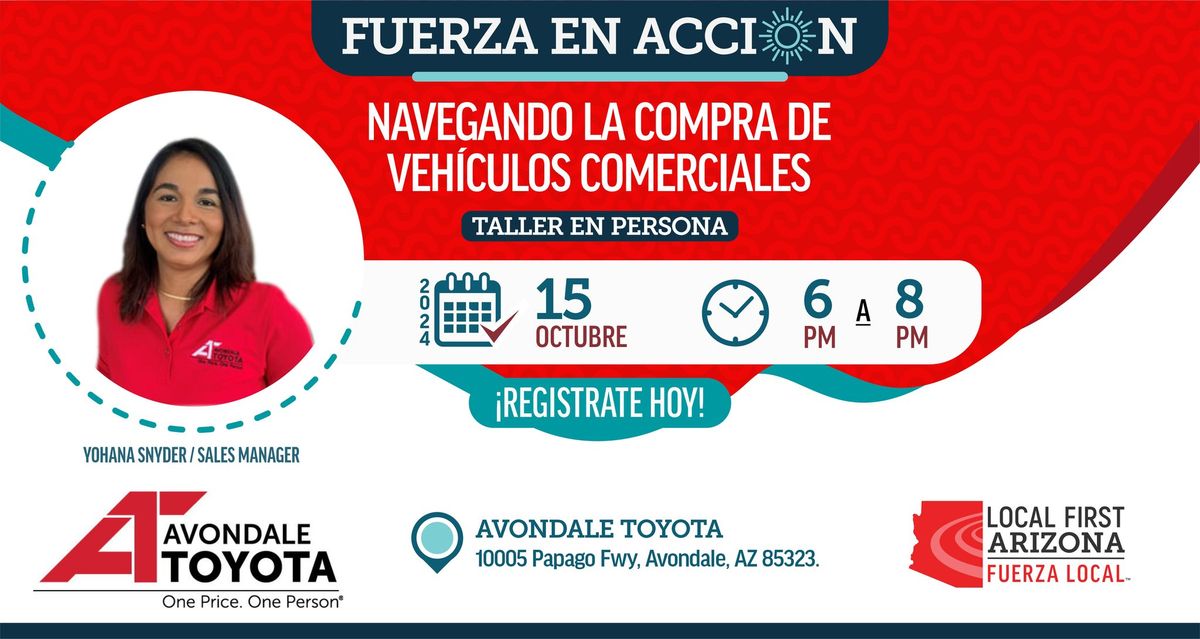 Fuerza en Acci\u00f3n: Navegando la Compra de Veh\u00edculos Comerciales (Taller en Persona)