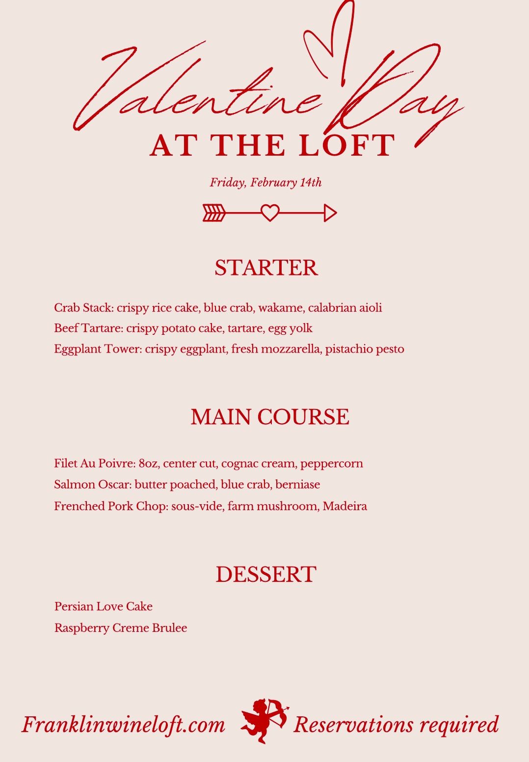 Valentine's Dinner @ The Loft