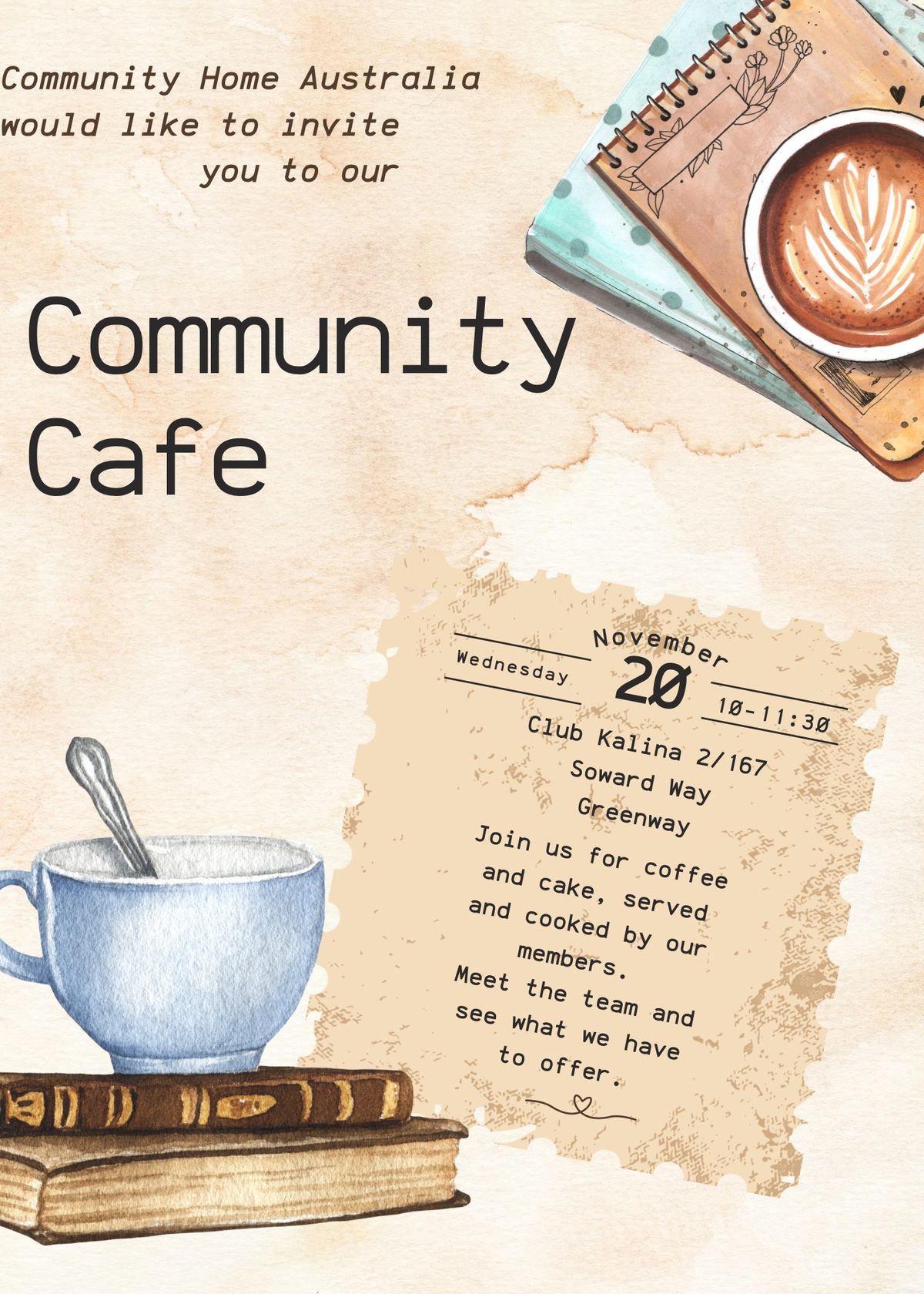 Community Cafe at Club Kalina