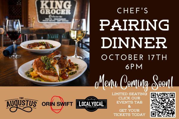 Chef\u2019s Pairing Dinner with Chef Adam West featuring Orin Swift