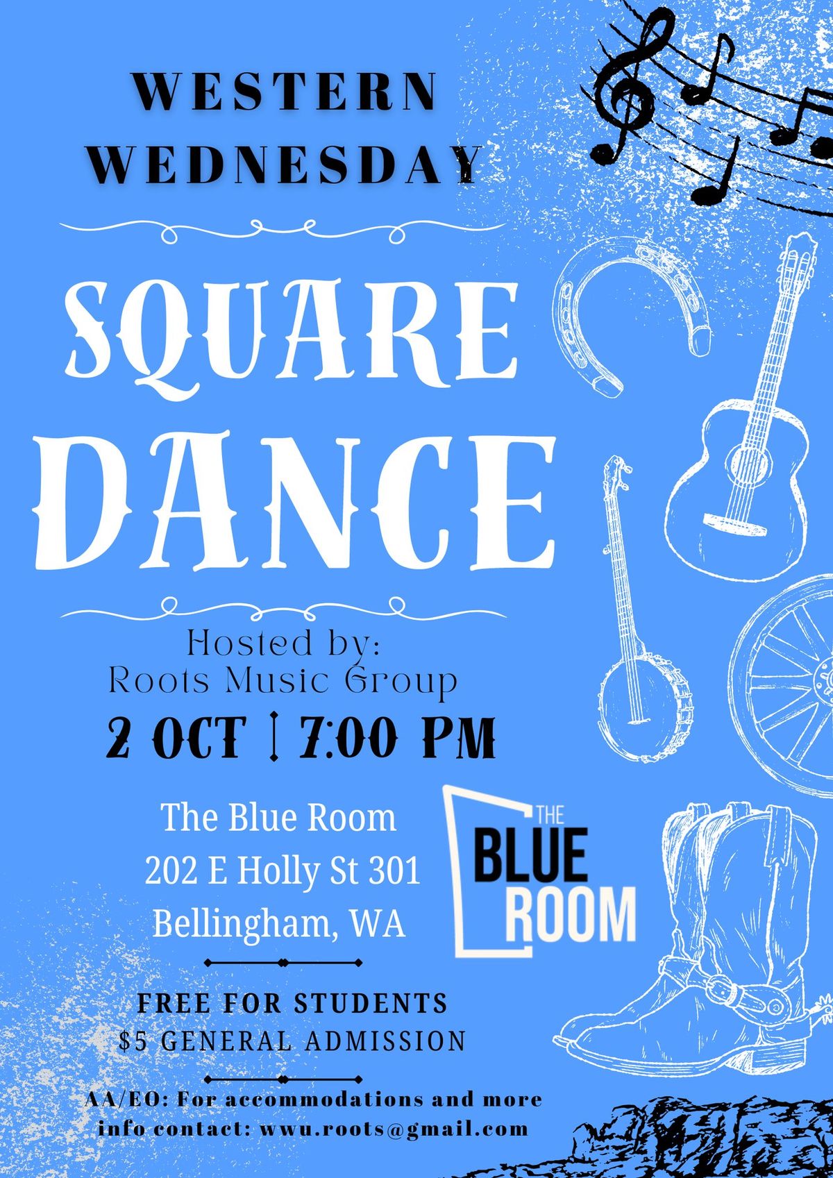 The Blue Room Presents | Western Wednesday Square Dance