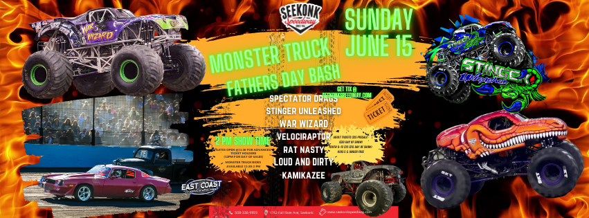 Seekonk Speedway Monster Truck Fathers Day Bash