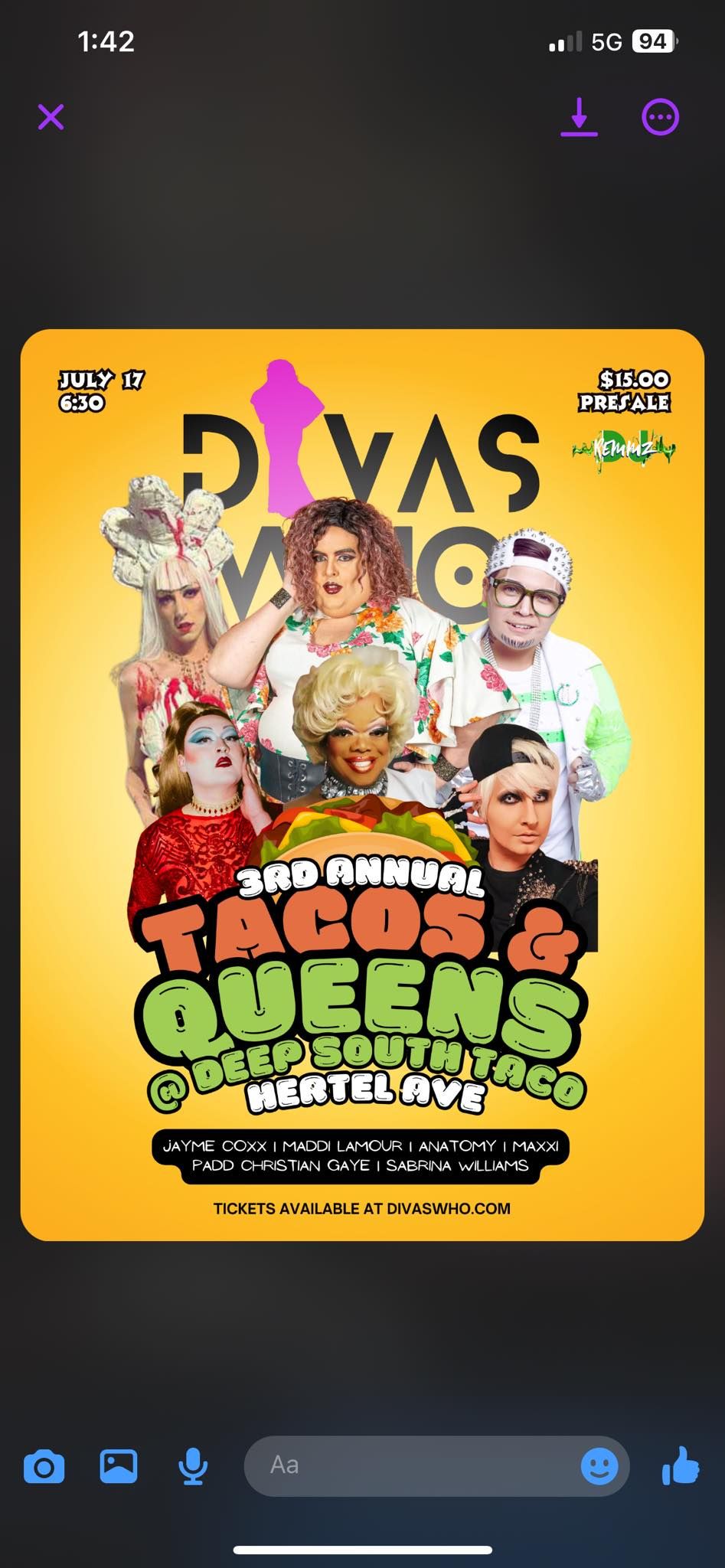 DivasWho Presents: 3rd Annual Tacos & Queens