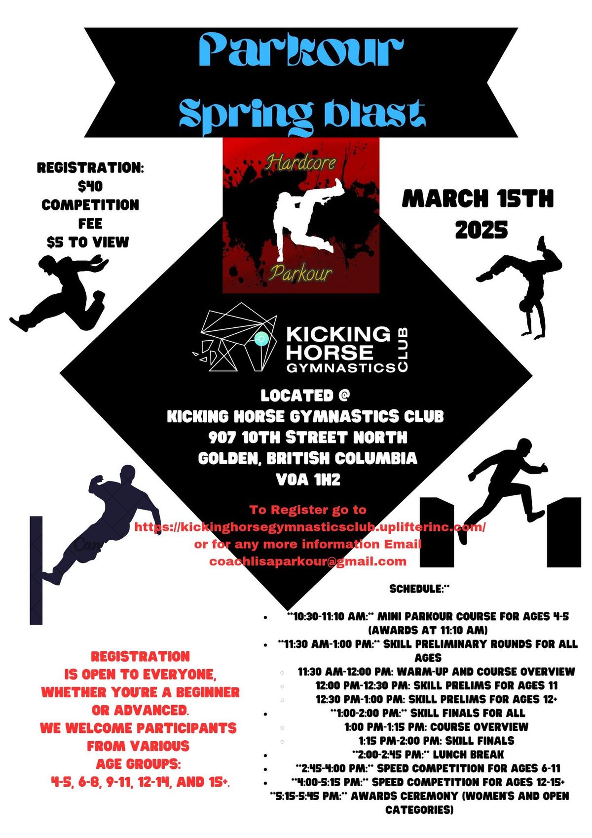 Spring Blast Parkour Competition