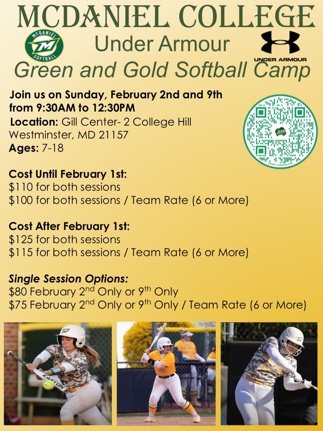 UA Green & Gold Softball Camp